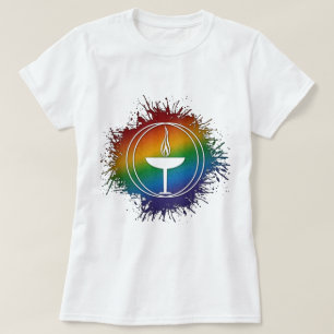 Regenbogen-unitarisches Universalismus-Symbol T-Shirt