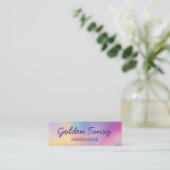 Regenbogen-Unschärfe-Kleidung-Schmuck-Preis-Größe- Mini Visitenkarte (Stehend Vorderseite)