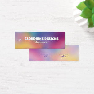 Regenbogen-Unschärfe-Kleidungsgrößen-Preis-Anhänge