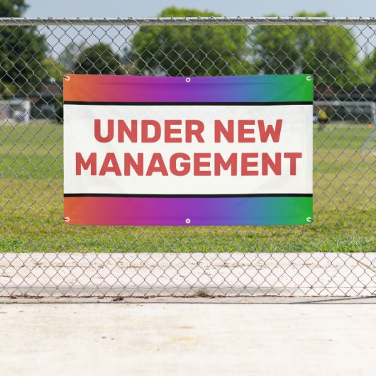 Regenbogen unter dem neuen Management-Banner Banner (Insitu)