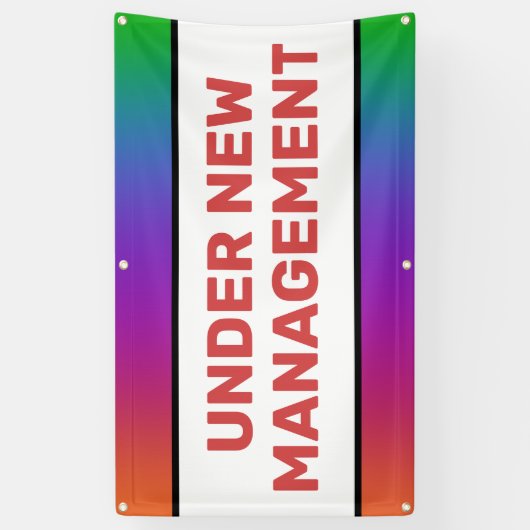 Regenbogen unter dem neuen Management-Banner Banner (Vertikal)