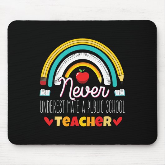 Regenbogen Unterschätze niemals einen öffentlichen Mousepad (Vorne)
