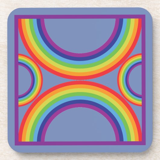 Regenbogen-Untersetzer Getränkeuntersetzer (Vorderseite)
