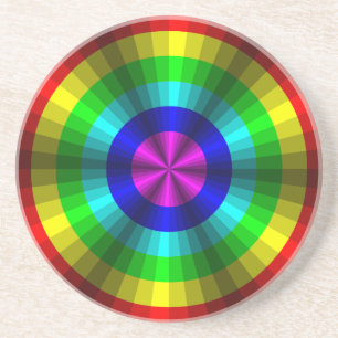 Regenbogen-Untersetzer mit optischer Täuschung Untersetzer