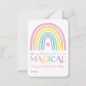 Regenbogen Valentine, Custom Classroom Valentine Mitteilungskarte (Vorderseite)