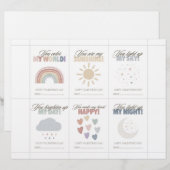 Regenbogen Valentinstagskarten für den Klassenraum Briefbogen (Vorne/Hinten)