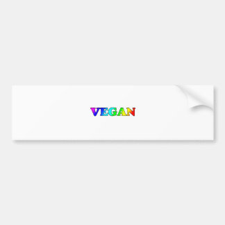 Regenbogen vegan autoaufkleber
