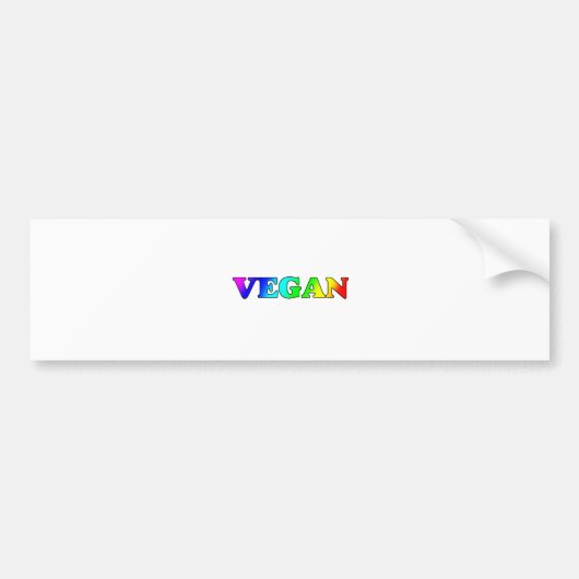 Regenbogen vegan autoaufkleber (Vorne)