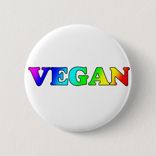 Regenbogen vegan button (Vorderseite)