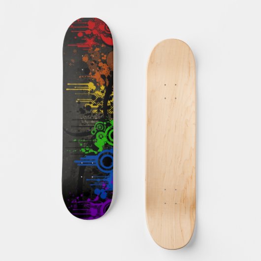 Regenbogen-Vektor Skateboard (Vorderseite)