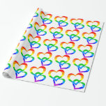 Regenbogen verbindende Herz-Geschenk-Verpackung Geschenkpapier<br><div class="desc">Verbindende Herzen pride Regenbogengraphik ganz über Druckgeschenkverpackung. Diese verbindenden Herzen werden mit einem kundenspezifisch anfertigen Regenbogen auf weißem Hintergrund gefärbt. Netter besonderer Anlass,  Hochzeit oder wichtige Gelegenheitsgeschenkverpackung für GBLT Freunde und Familienmitglieder.  Verfügbar in mehreren sortieren Sie Rollen und 3 Papierwahlen.</div>