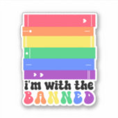Regenbogen Verbotsbücher Aufkleber (Vorderseite)