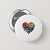 Regenbogen-Verbündeter-Herz-Vektor-Shirt-Design_1 Button (Vorne & Hinten)