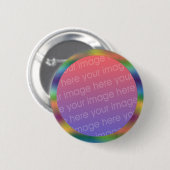 Regenbogen-Verlaufs-Fotorahmen Button (Vorne & Hinten)