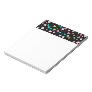 Regenbogen Vertikale Linien Geometrisch Pink Grün Notizblock