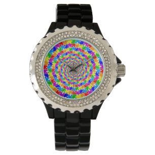 Regenbogen verwirrt Autismus-Bewusstseins-Uhr Armbanduhr