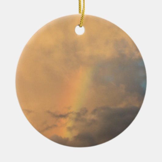 Regenbogen-Verzierung Keramik Ornament (Vorne)