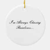 Regenbogen-Verzierung Keramik Ornament (Hinten)