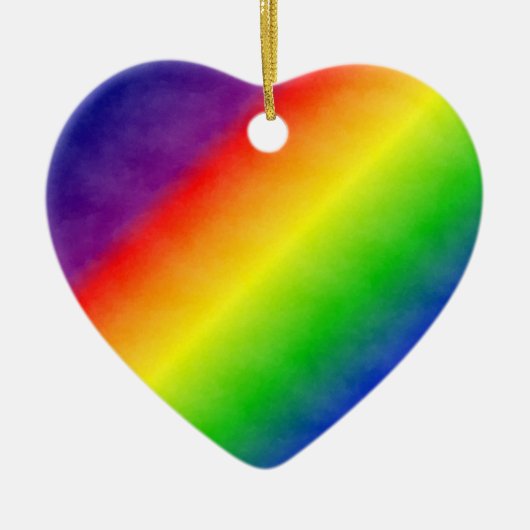 Regenbogen-Verzierung Keramikornament (Vorne)