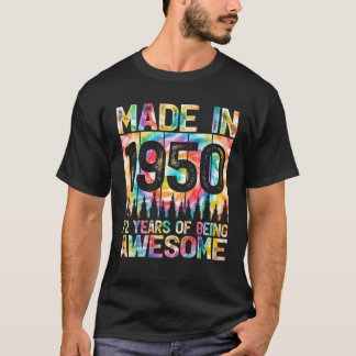 Regenbogen Vintag 1950 72 Jahre Phantastisch 72 T T-Shirt