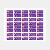 Regenbogen Violett Etiketten (Blatt)
