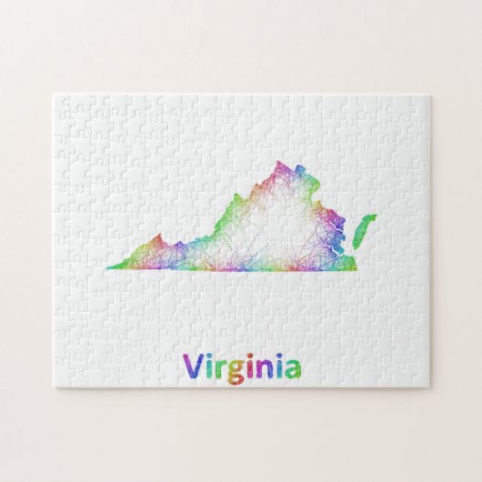 Regenbogen-Virginia-Karte Puzzle (Horizontal)
