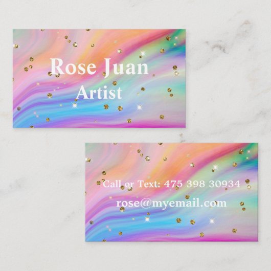 Regenbogen Visitenkarte (Vorne/Hinten)