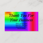 Regenbogen-Visitenkarte Visitenkarte (Rückseite)