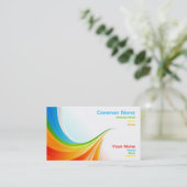 Regenbogen-Visitenkarte Visitenkarte (Stehend Vorderseite)