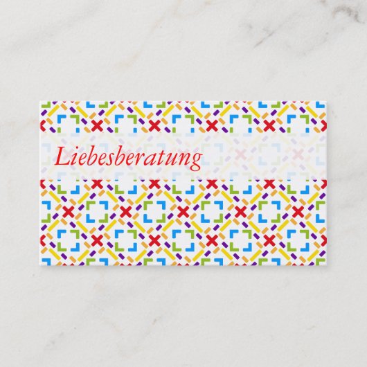 Regenbogen Visitenkarten Visitenkarte (Vorderseite)