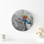 Regenbogen-Vogel Große Wanduhr (Zuhause)