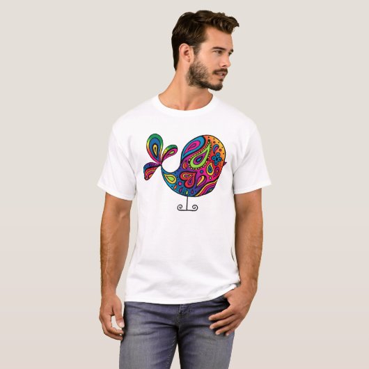 Regenbogen-Vogel-T - Shirt (Vorne ganz)