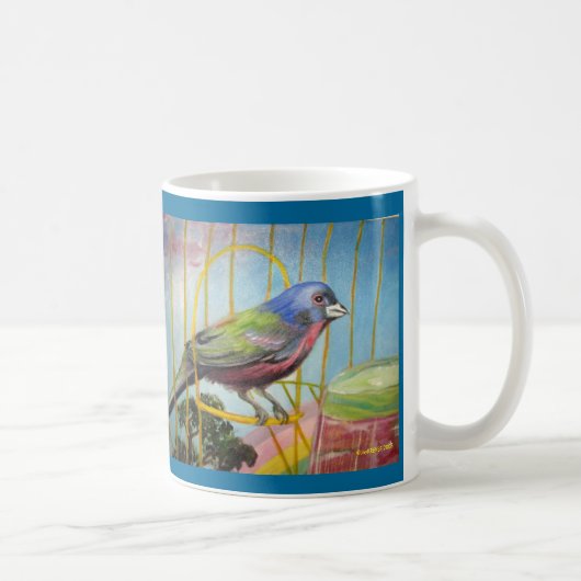 Regenbogen-Vogel-Tasse Kaffeetasse (Rechts)
