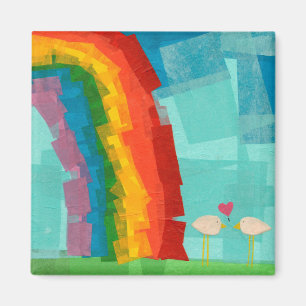 Regenbogen-Vogelmagnet Magnet