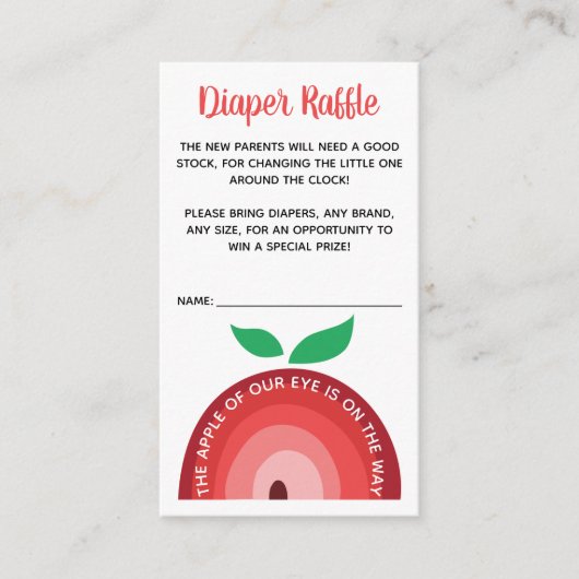 Regenbogen von Apple, Windeldusche, Windelwanne Begleitkarte (Vorderseite)