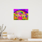 Regenbogen von Blume Poster (Küche)