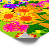 Regenbogen von Blume Poster (Ecke)