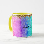 Regenbogen von Farben Vorlage, anpassbar Tasse (Vorderseite Links)