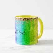 Regenbogen von Farben Vorlage, anpassbar Tasse (VorderseiteRechts)
