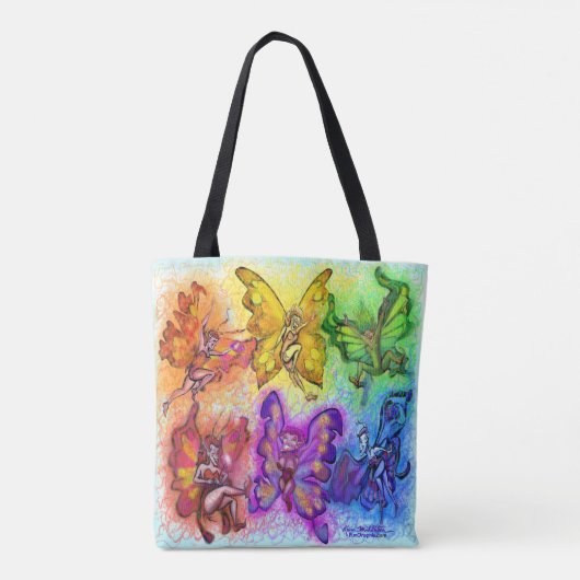 Regenbogen von Fee Tote Tasche (Rückseite)