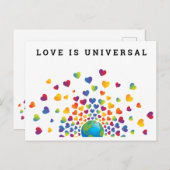 Regenbogen von Herzdesign Feiertagspostkarte (Vorne/Hinten)