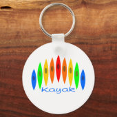 Regenbogen von Kayaks Schlüsselanhänger (Vorderseite)