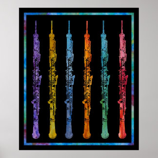 Regenbogen von Oboen Poster