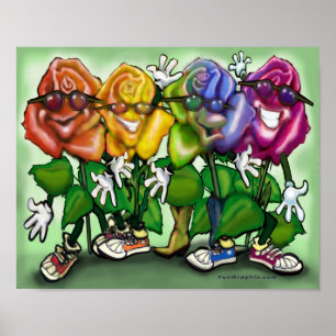 Regenbogen von Rose Poster