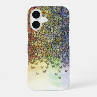 Regenbogen von Schmetterlingen iPhone 16 Hülle