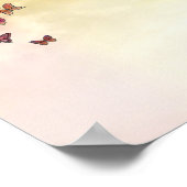 Regenbogen von Schmetterlingen Poster (Ecke)