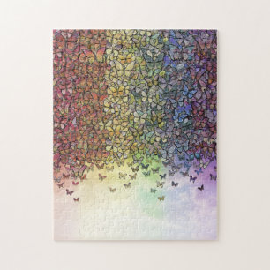 Regenbogen von Schmetterlingen Puzzle