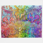 Regenbogen von Tentacles Fleece Blanket (Vorderseite (Horizontal))