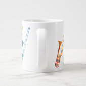 Regenbogen von Trombonen Jumbo-Tasse (Rückseite)