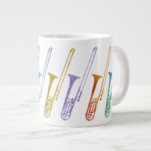 Regenbogen von Trombonen Jumbo-Tasse